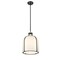 Z-Lite Pearson 1 Light Pendant, Matte Black & White Opal 818-12MB - alternate 7